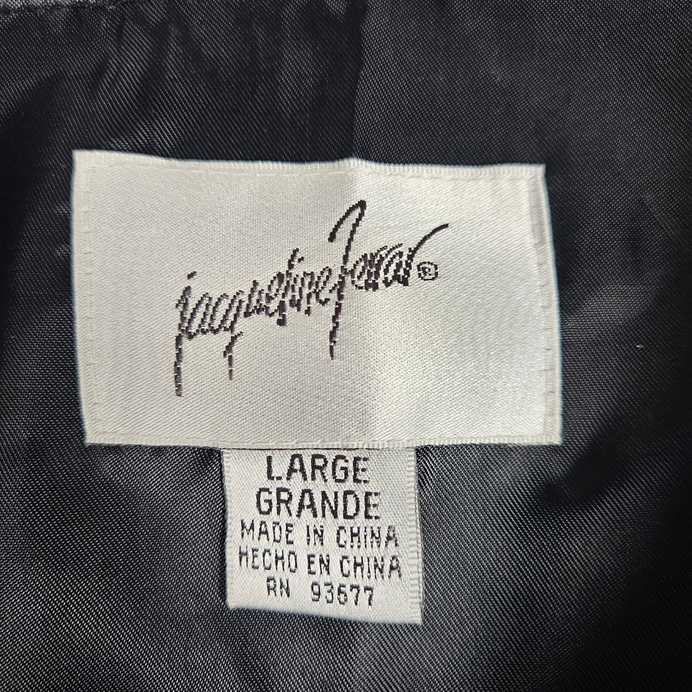 Jacqueline Ferrar Womens Large Genuine Leather Vest Button Front Vintage Black - Picture 3 of 7